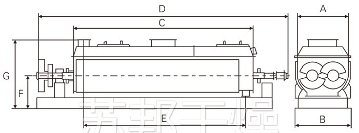 空心槳葉干燥機結構示意圖 空心槳葉干燥機結構示意圖